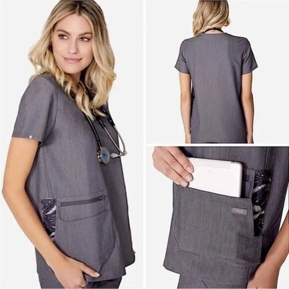 FIGS Accra Limited Edition 6 Pocket Technical Performance Women's Scrub Top - Picture 1 of 4